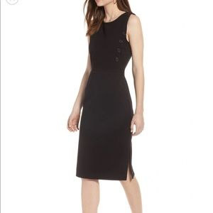 Black midi sheath dress